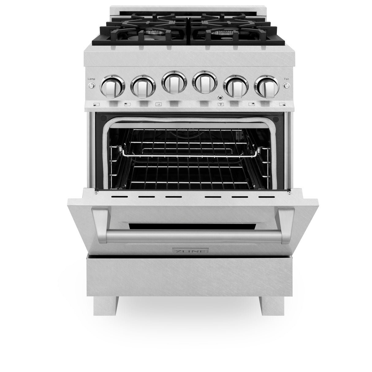 ZLINE 24" 2.8 cu ft Range with Gas Stove and Gas Oven in Fingerprint Resistant Stainless Steel (RGS-SN-24)