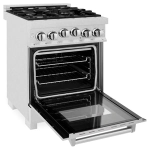 ZLINE 24" 2.8 cu ft Range with Gas Stove and Gas Oven in Fingerprint Resistant Stainless Steel (RGS-SN-24)