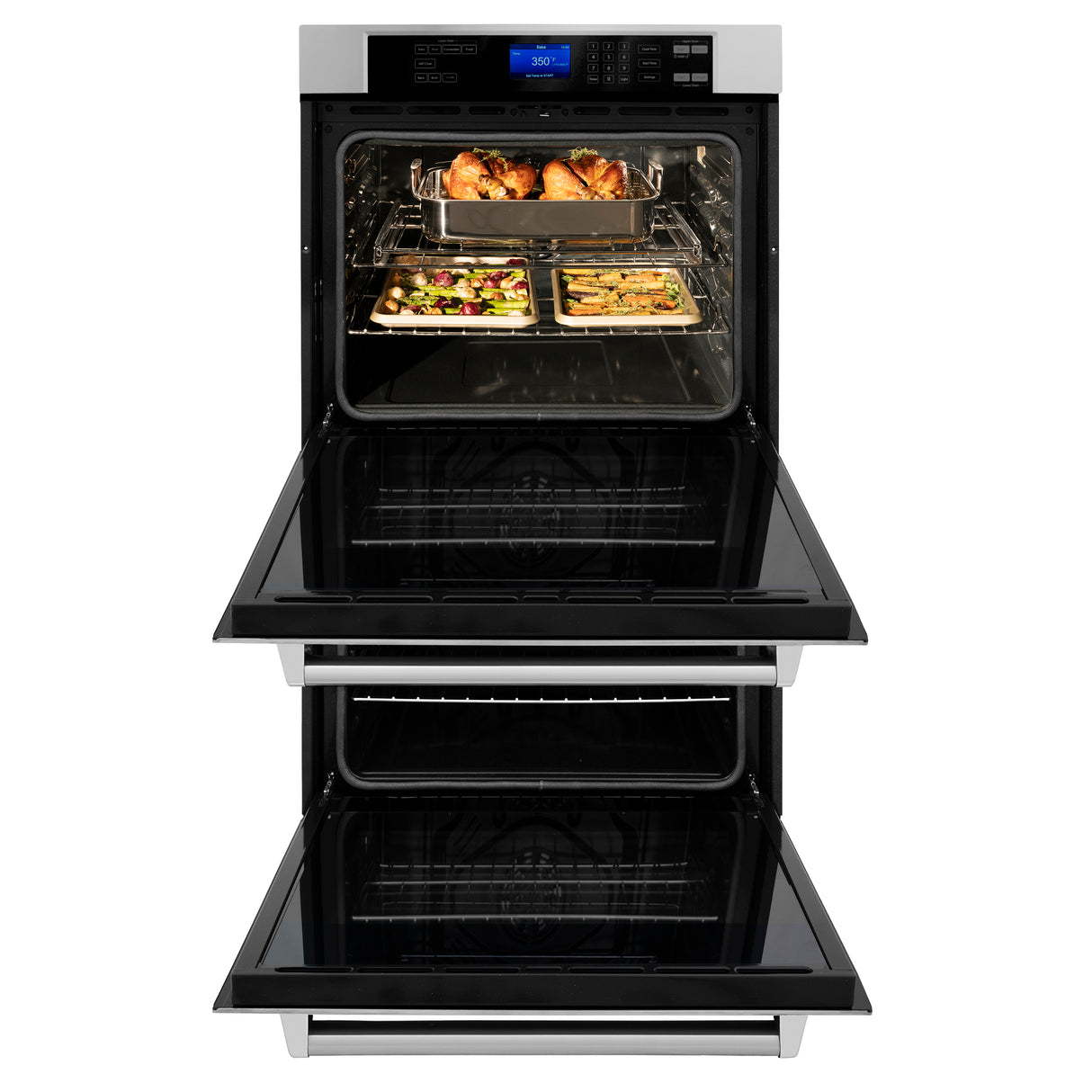 ZLINE 30" Professional Double Wall Oven with Self Clean and True Convection in Stainless Steel (AWD-30)