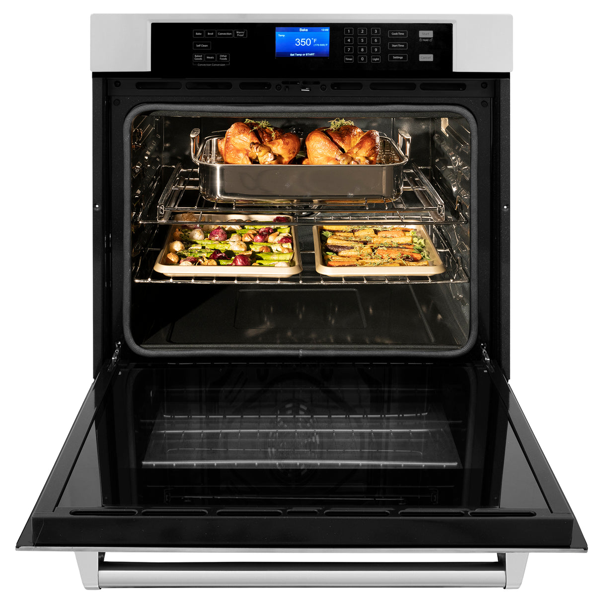 ZLINE 30" Professional Single Wall Oven with Self Clean and True Convection in Stainless Steel (AWS-30)