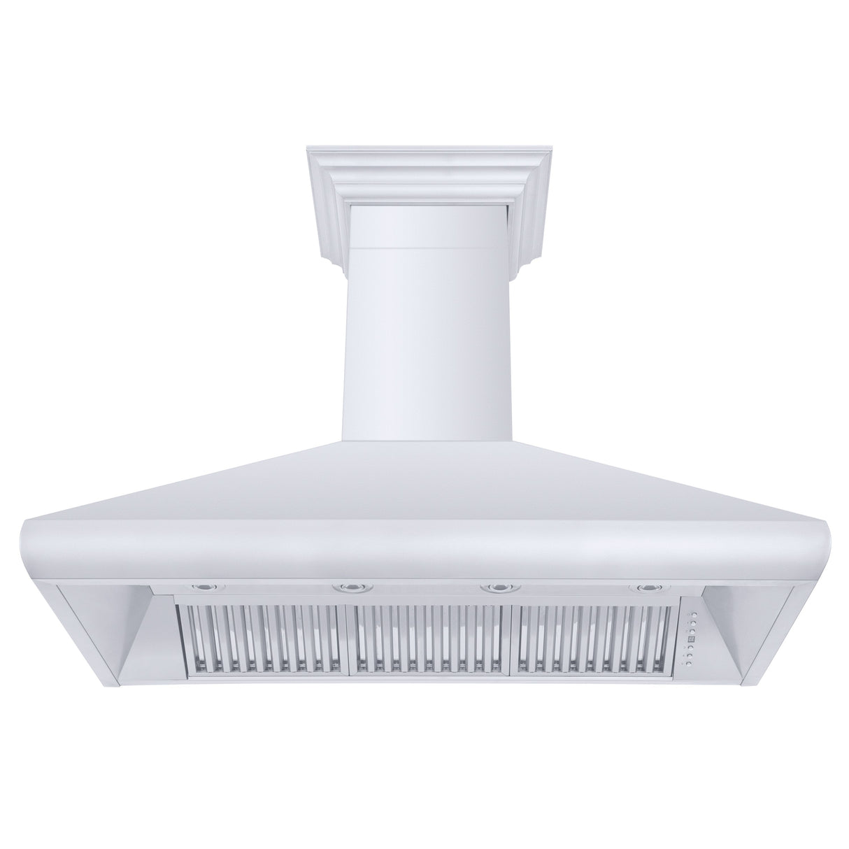 ZLINE 42" Professional Convertible Vent Wall Mount Range Hood in Stainless Steel with Crown Molding (597CRN-42)