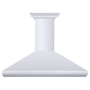 ZLINE 42" Professional Convertible Vent Wall Mount Range Hood in Stainless Steel with Crown Molding (597CRN-42)