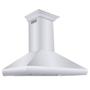 ZLINE 30" Professional Convertible Vent Wall Mount Range Hood in Stainless Steel with Crown Molding (587CRN-30)