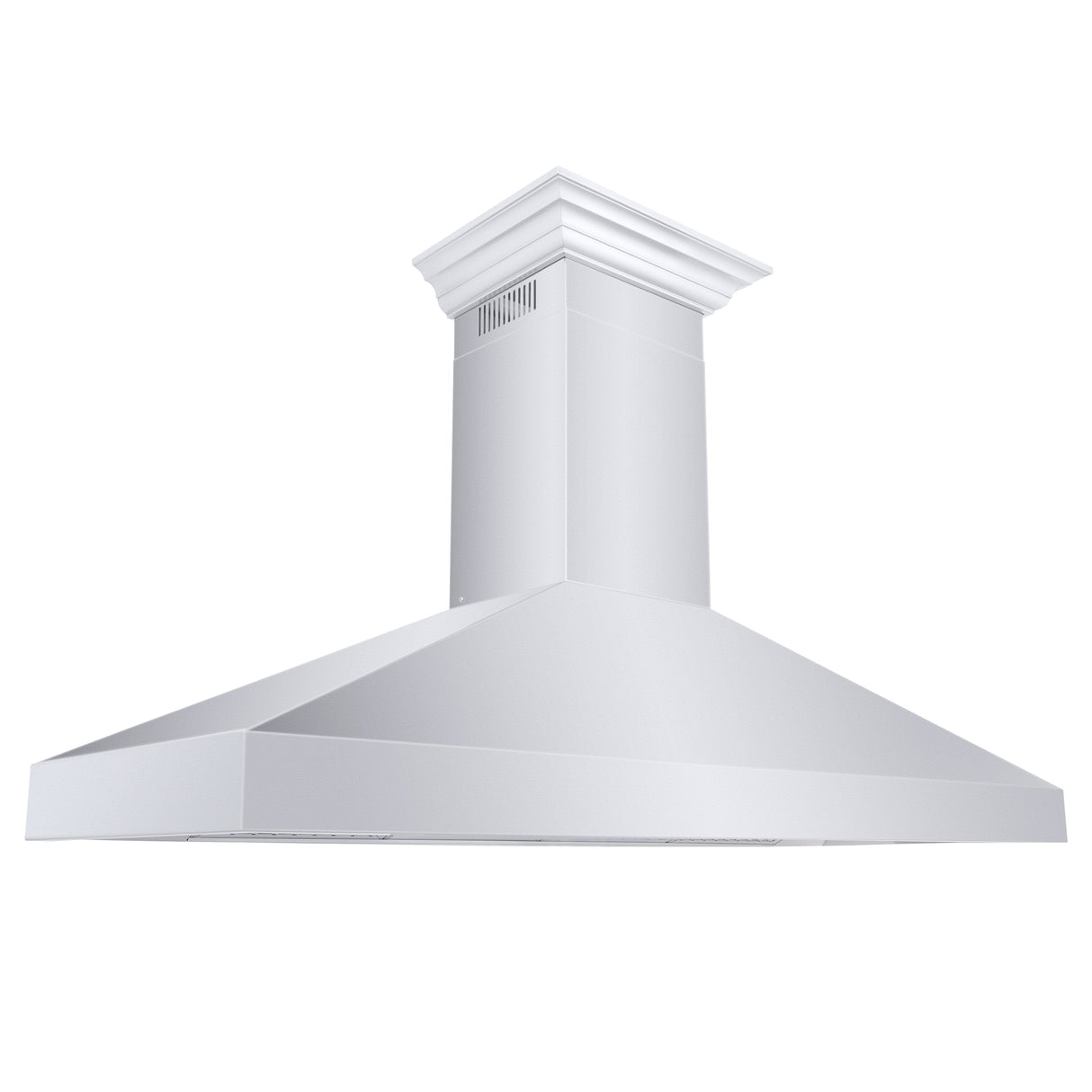 ZLINE 60" Professional Convertible Vent Wall Mount Range Hood in Stainless Steel with Crown Molding (597CRN-60)