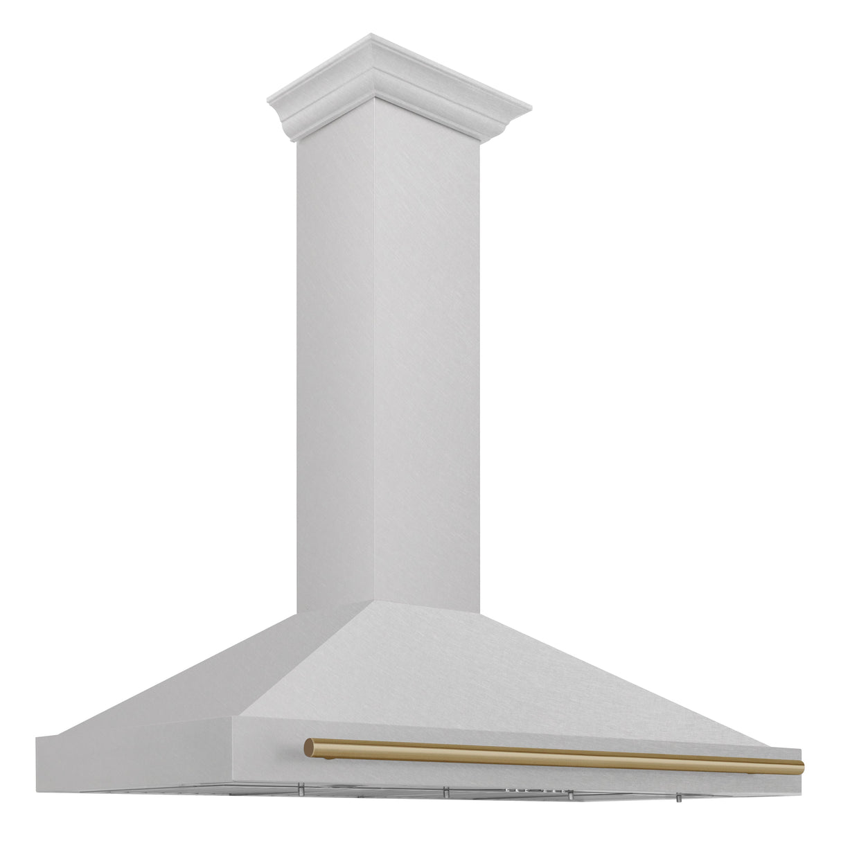 ZLINE 48" Autograph Edition Fingerprint Resistant Stainless Steel Range Hood with Gold Handle (KB4SNZ-48-G)