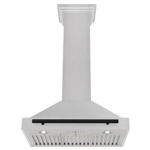 ZLINE 30" Autograph Edition Fingerprint Resistant Stainless Steel Range Hood with Matte Black Handle (KB4SNZ-30-MB)