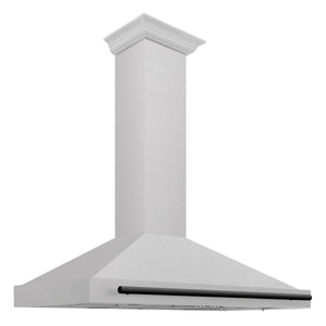 ZLINE 48" Autograph Edition Fingerprint Resistant Stainless Steel Range Hood with Matte Black Handle (KB4SNZ-48-MB)