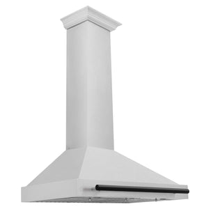 ZLINE 36" Autograph Edition Fingerprint Resistant Stainless Steel Range Hood with Matte Black Handle (KB4SNZ-36-MB)