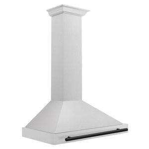 ZLINE 36" Autograph Edition Fingerprint Resistant Stainless Steel Range Hood with Matte Black Handle (KB4SNZ-36-MB)