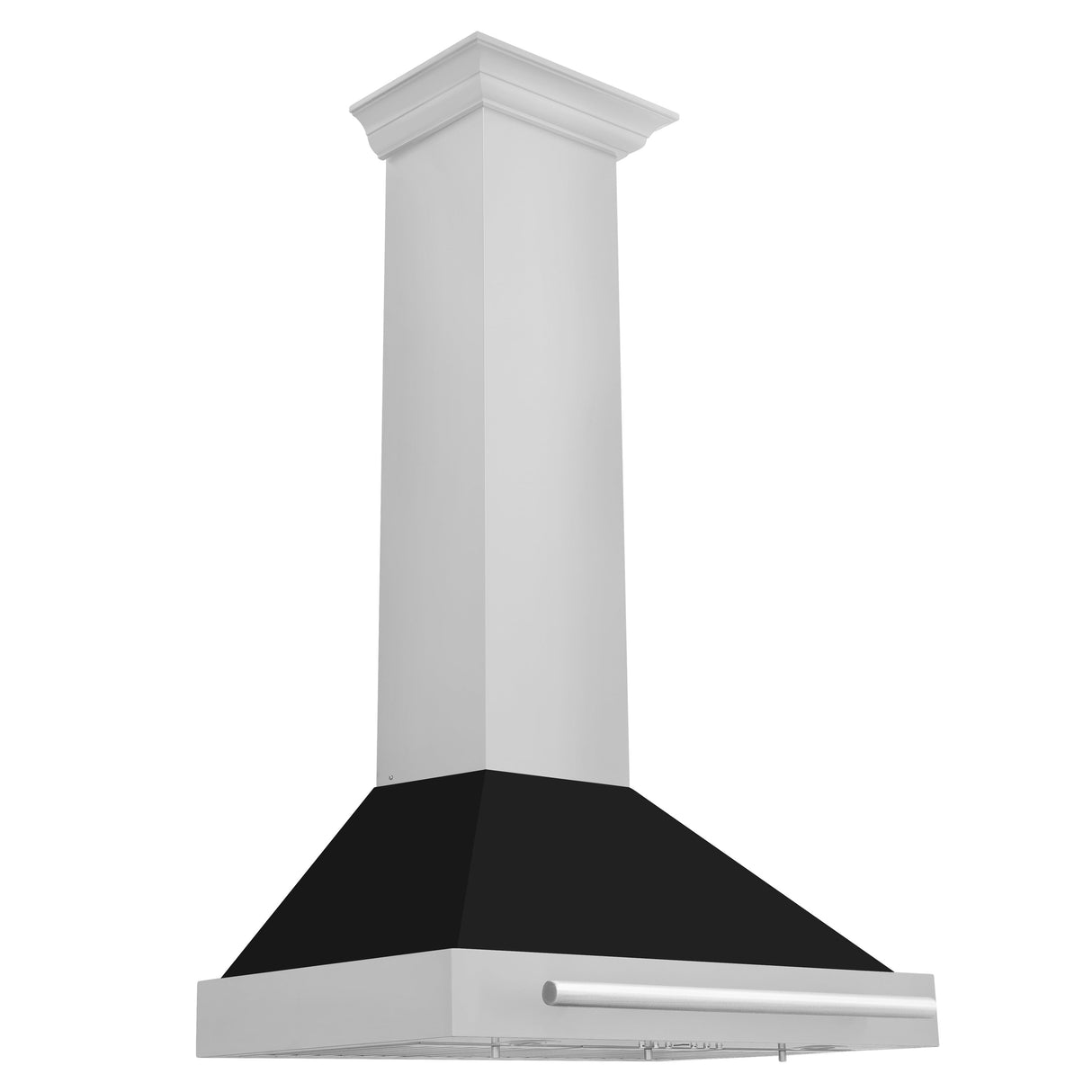 ZLINE 30" Stainless Steel Range Hood with Black Matte Shell and Stainless Steel Handle (KB4STX-BLM-30)