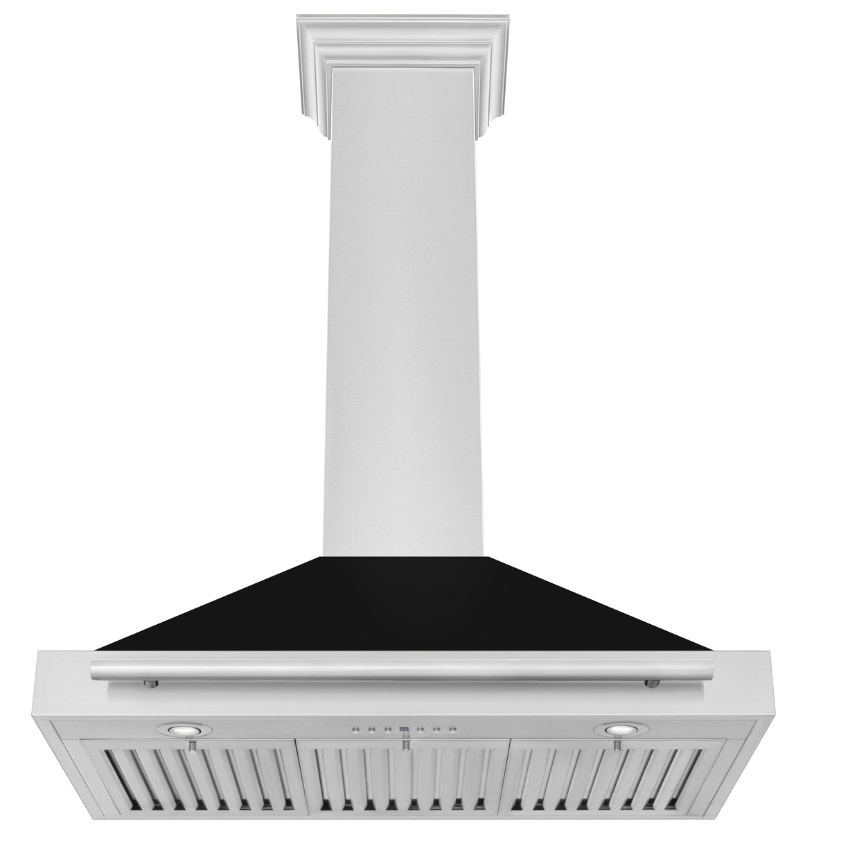 ZLINE 48" Stainless Steel Range Hood with White Matte Shell and Stainless Steel Handle (KB4STX-WM-48)