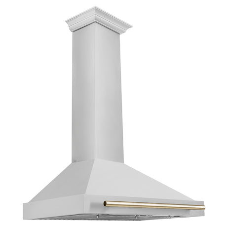 ZLINE 36" Autograph Edition Stainless Steel Range Hood with Stainless Steel Shell and Champagne Bronze Accents (KB4STZ-36-CB)