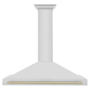 ZLINE 48" Autograph Edition Stainless Steel Range Hood with Stainless Steel Shell and Gold Accents (KB4STZ-48-G)