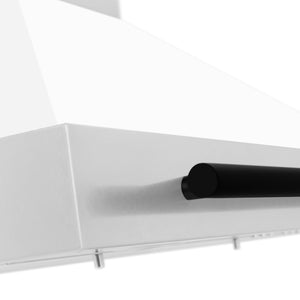 ZLINE 30" Autograph Edition Stainless Steel Range Hood with White Matte Shell and Gold Accents (KB4STZ-WM30-G)