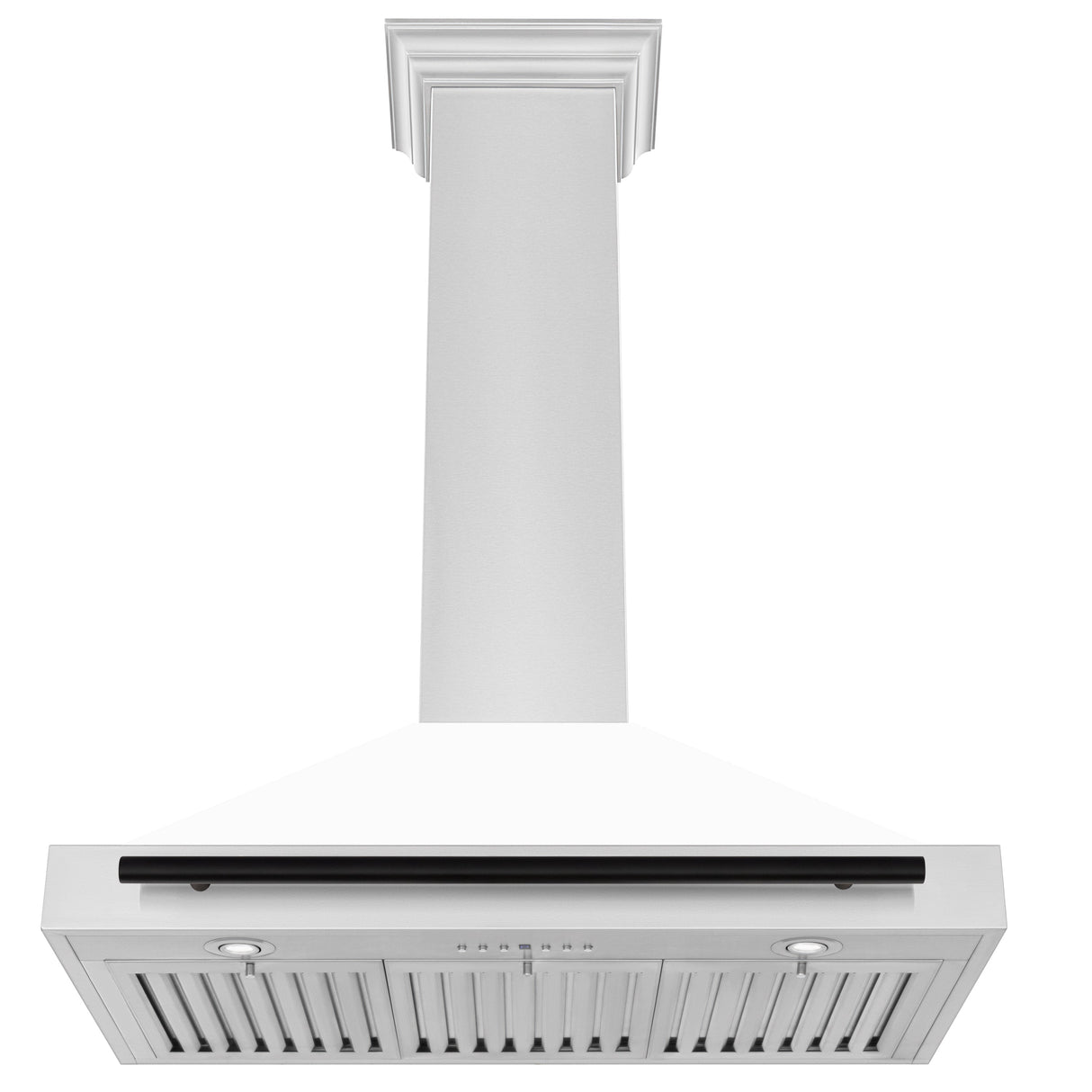 ZLINE 36" Autograph Edition Stainless Steel Range Hood with White Matte Shell and Matte Black Accents (KB4STZ-WM36-MB)