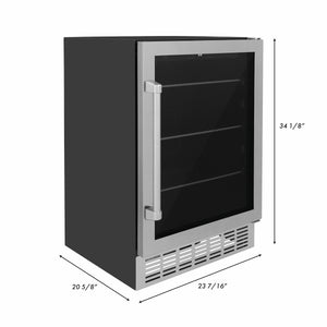 ZLINE 24" Monument 154 Can Beverage Fridge in Stainless Steel (RBV-US-24)