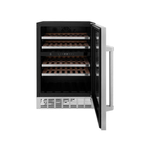 ZLINE 24" Monument Dual Zone 44-Bottle Wine Cooler in Stainless Steel (RWV-UD-24)