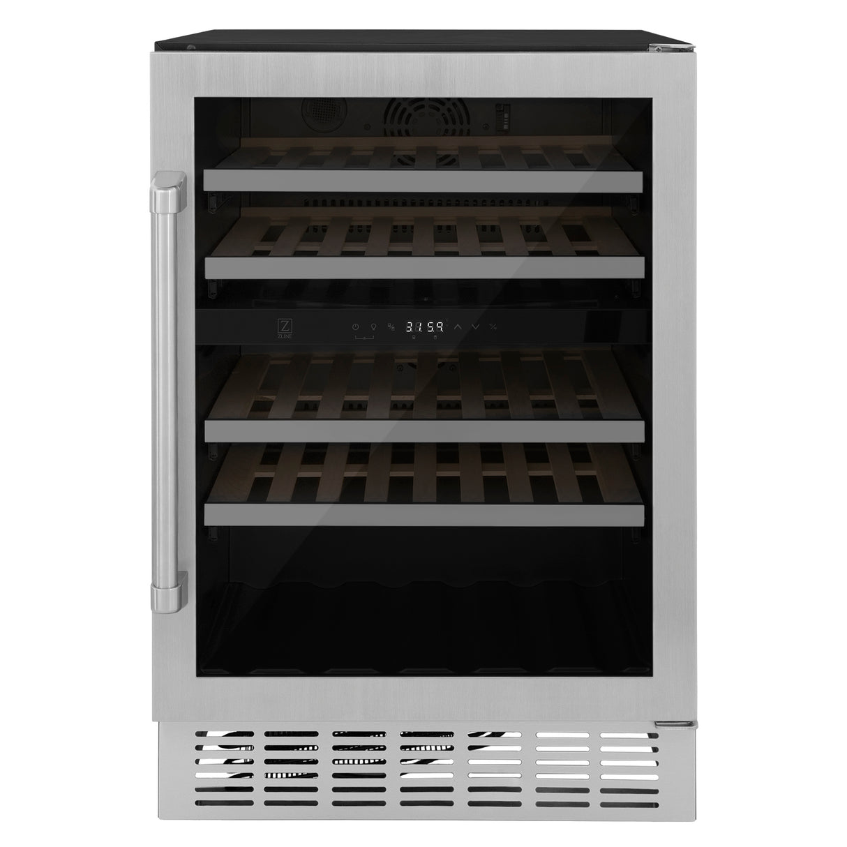 ZLINE 24" Monument Dual Zone 44-Bottle Wine Cooler in Stainless Steel (RWV-UD-24)