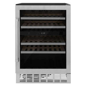 ZLINE 24" Monument Dual Zone 44-Bottle Wine Cooler in Stainless Steel (RWV-UD-24)