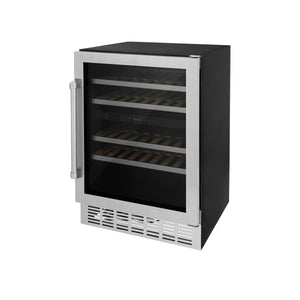 ZLINE 24" Monument Dual Zone 44-Bottle Wine Cooler in Stainless Steel (RWV-UD-24)