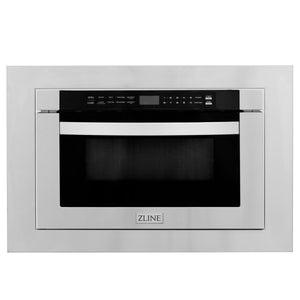 ZLINE 24" 1.2 cu ft Stainless Steel Built-in Microwave Drawer with 30" Trim Kit (MWD-TK-30)