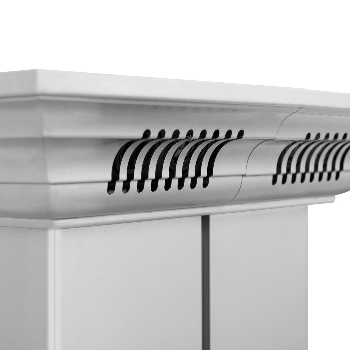 ZLINE 42" CrownSound Ducted Vent Island Mount Range Hood in Stainless Steel with Built-in Bluetooth Speakers (KE2iCRN-BT-42)