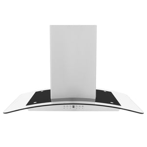 ZLINE 30" Convertible Vent Island Mount Range Hood in Stainless Steel & Glass (GL5i-30)