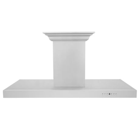 ZLINE 30" CrownSound Ducted Vent Island Mount Range Hood in Stainless Steel with Built-in Bluetooth Speakers (KE2iCRN-BT-30)