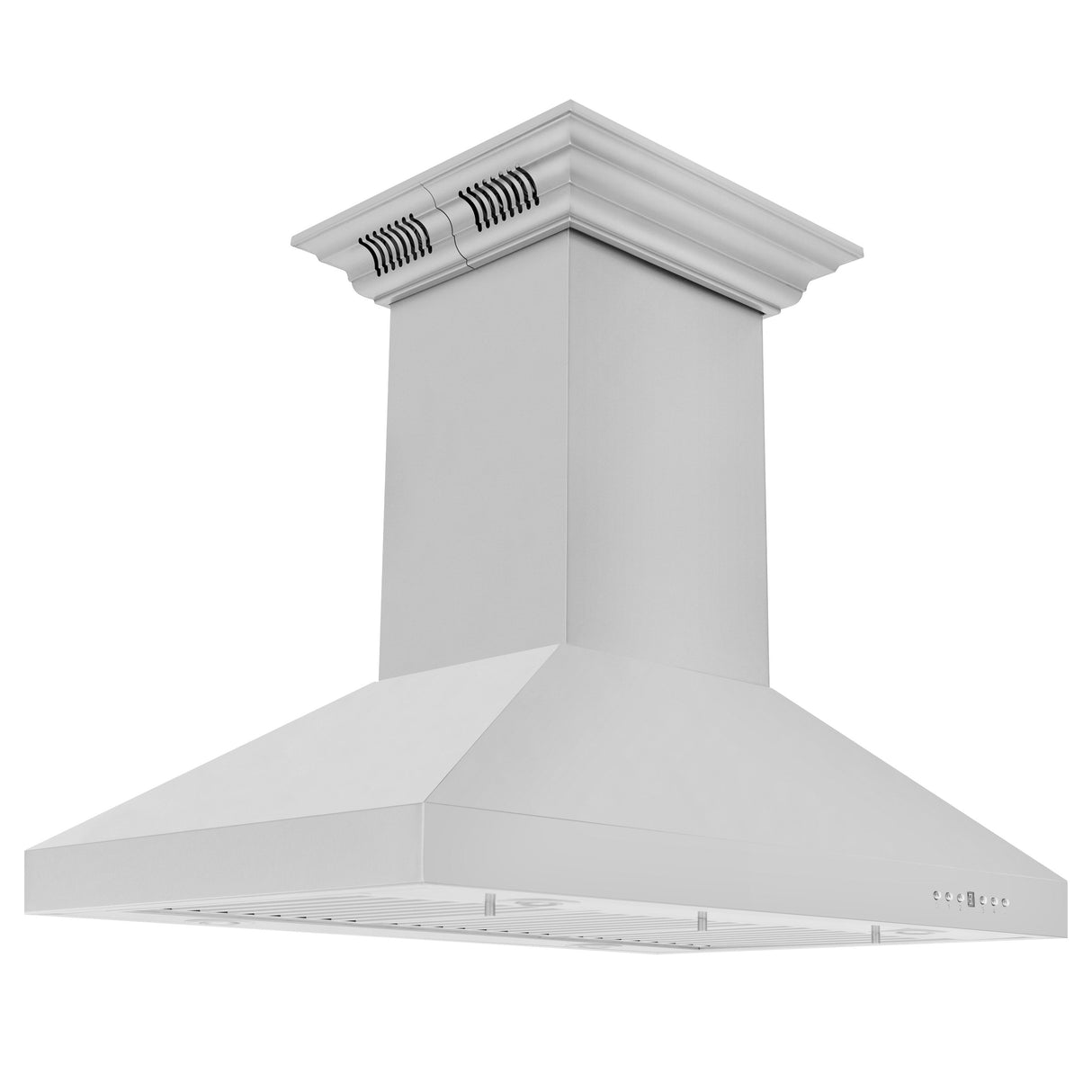 ZLINE 36" CrownSound Ducted Vent Island Mount Range Hood in Stainless Steel with Built-in Bluetooth Speakers (KL3iCRN-BT-36)