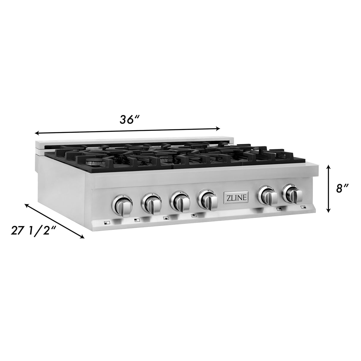 ZLINE 36" Porcelain Gas Stovetop with 6 Gas Burners (RT36)