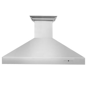 ZLINE 60" CrownSound Ducted Vent Professional Wall Mount Range Hood in Stainless Steel with Built-in Bluetooth Speakers (697CRN-BT-60)