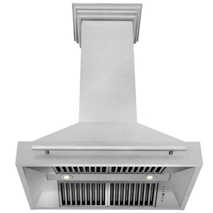 ZLINE 36" Fingerprint Resistant Stainless Steel Range Hood with Black Matte Shell (8654SNX-BLM-36)