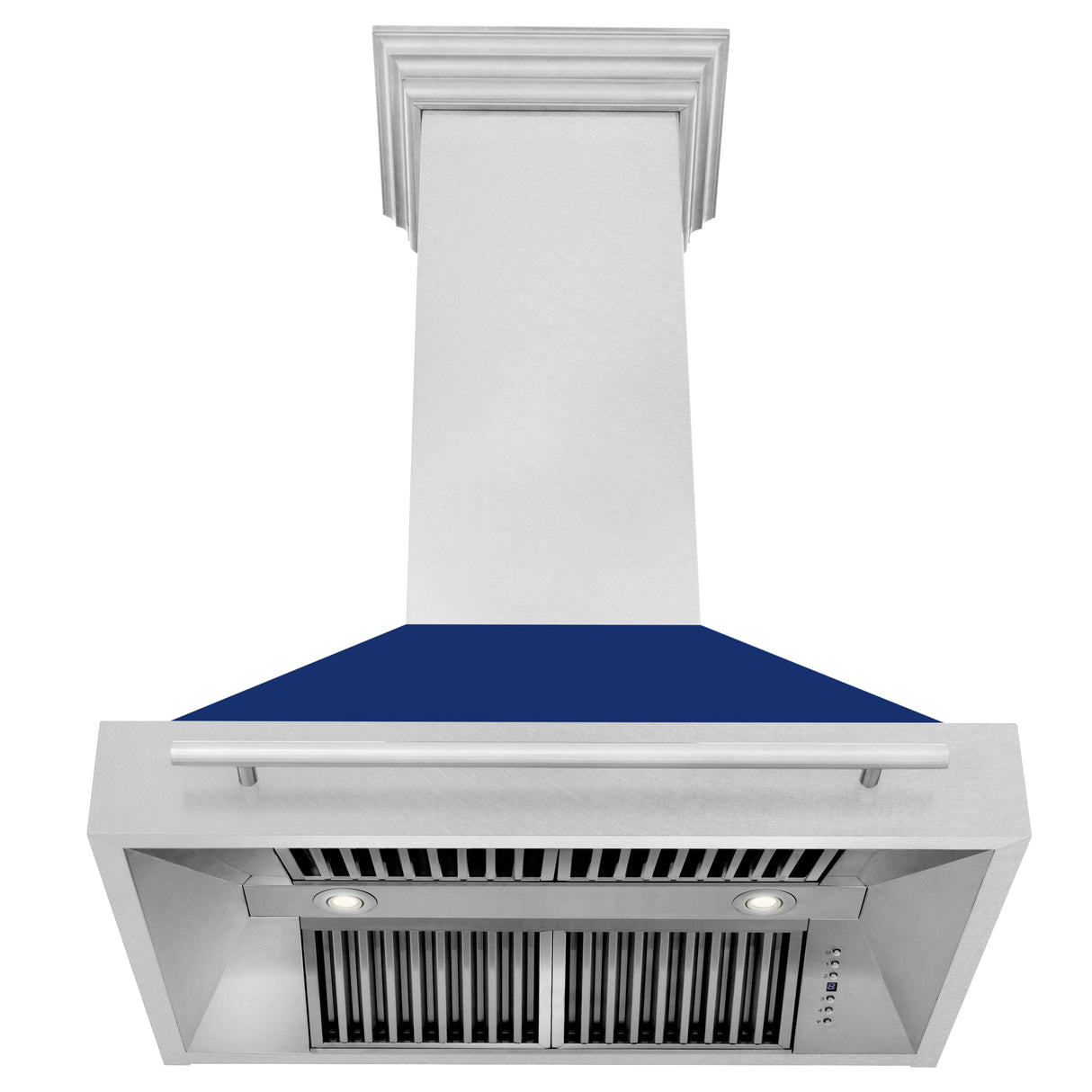 ZLINE 36" Fingerprint Resistant Stainless Steel Range Hood with White Matte Shell (8654SNX-WM-36)