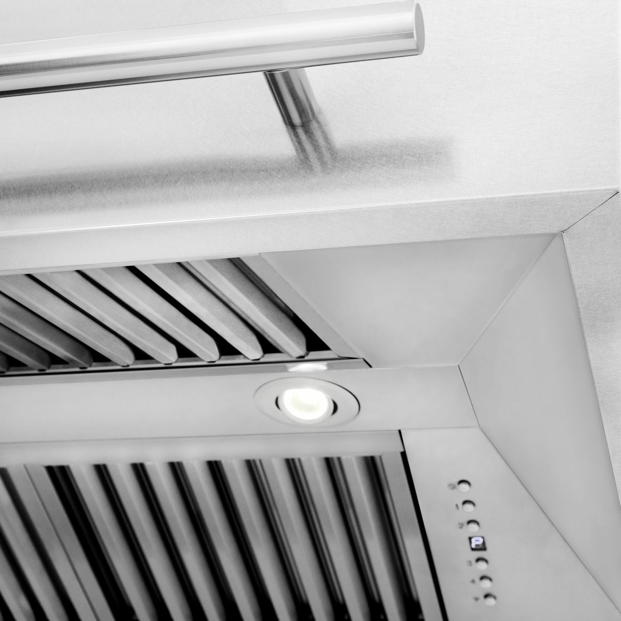 ZLINE 48" Fingerprint Resistant Stainless Steel Range Hood with White Matte Shell (8654SNX-WM-48)