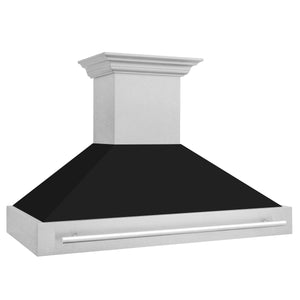 ZLINE 48" Fingerprint Resistant Stainless Steel Range Hood with White Matte Shell (8654SNX-WM-48)