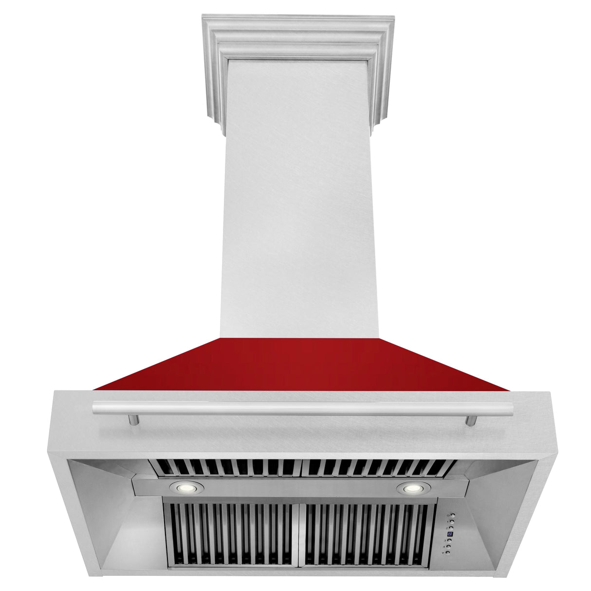 ZLINE 36" Fingerprint Resistant Stainless Steel Range Hood with White Matte Shell (8654SNX-WM-36)