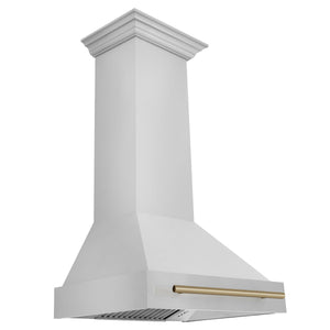 ZLINE 30" Autograph Edition Stainless Steel Range Hood with Stainless Steel Shell and Matte Black Handle (8654STZ-30-MB)