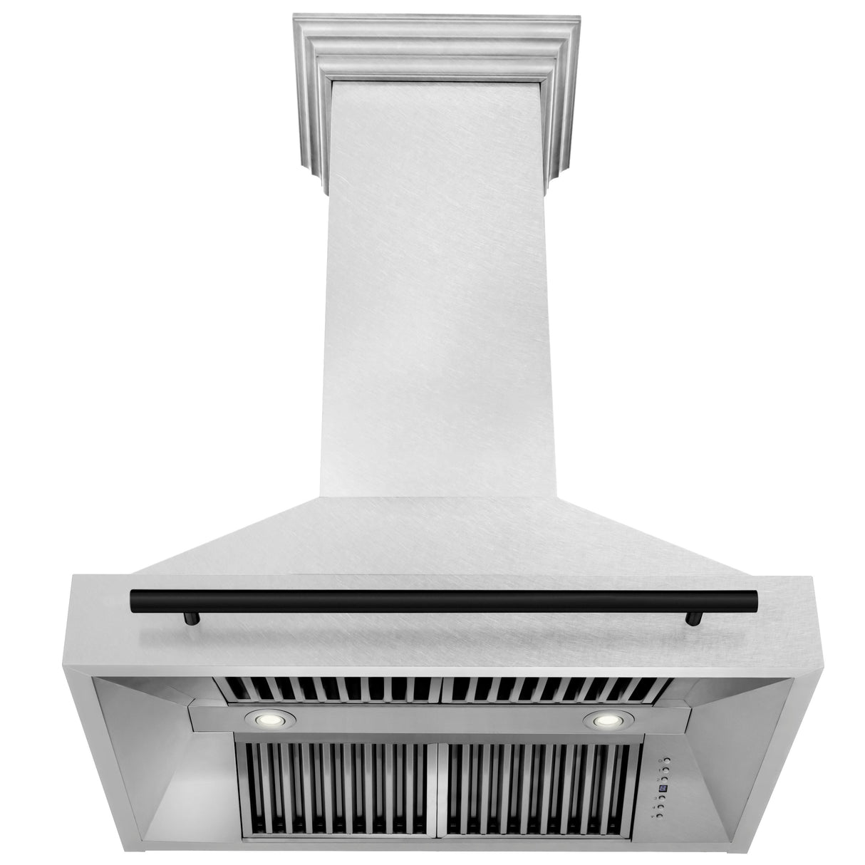 ZLINE 36" Autograph Edition Fingerprint Resistant Stainless Steel Range Hood with Matte Black Handle (8654SNZ-36-MB)