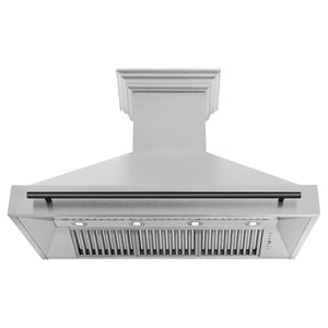 ZLINE 48" Autograph Edition Fingerprint Resistant Stainless Steel Range Hood with Matte Black Handle (8654SNZ-48-MB)