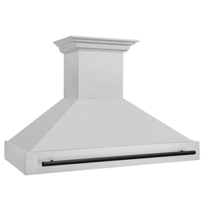 ZLINE 48" Autograph Edition Fingerprint Resistant Stainless Steel Range Hood with Matte Black Handle (8654SNZ-48-MB)