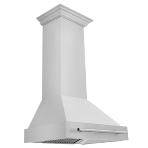 ZLINE 30" Stainless Steel Range Hood with Black Matte Shell and Stainless Steel Handle (8654STX-BLM-30)