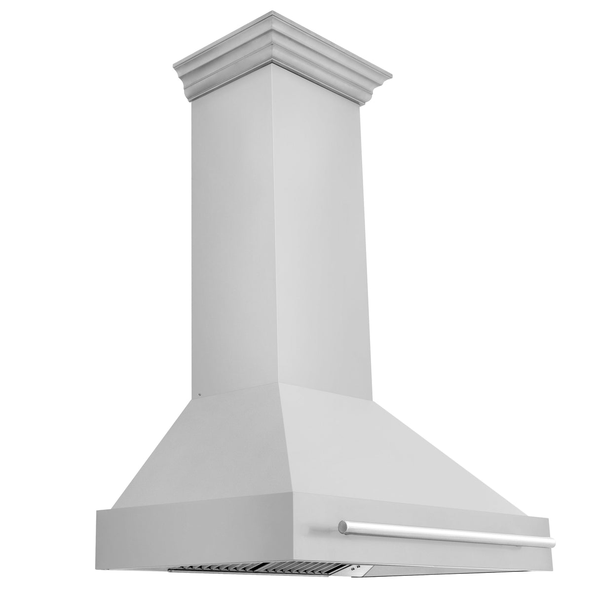 ZLINE 36" Stainless Steel Range Hood with Black Matte Shell and Stainless Steel Handle (8654STX-BLM-36)