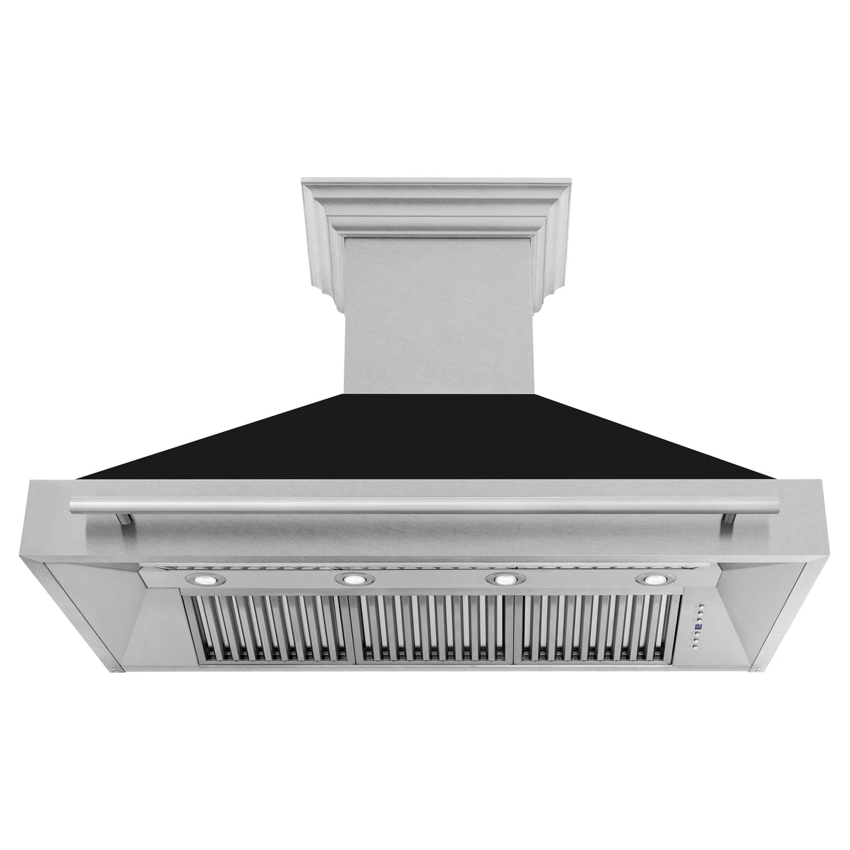 ZLINE 48" Fingerprint Resistant Stainless Steel Range Hood with White Matte Shell (8654SNX-WM-48)