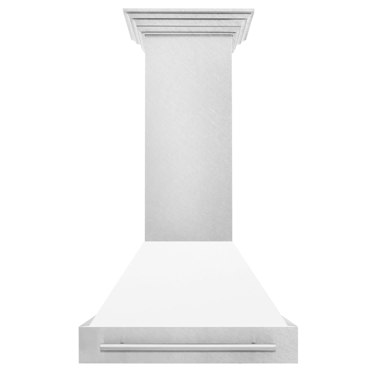 ZLINE 30" Fingerprint Resistant Stainless Steel Range Hood with White Matte Shell (8654SNX-WM-30)