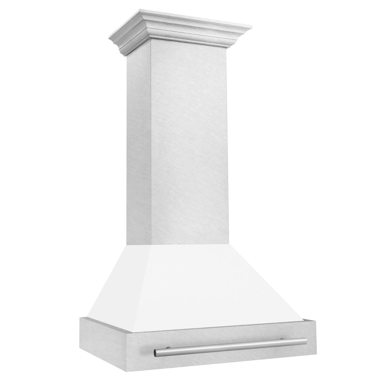 ZLINE 30" Fingerprint Resistant Stainless Steel Range Hood with White Matte Shell (8654SNX-WM-30)