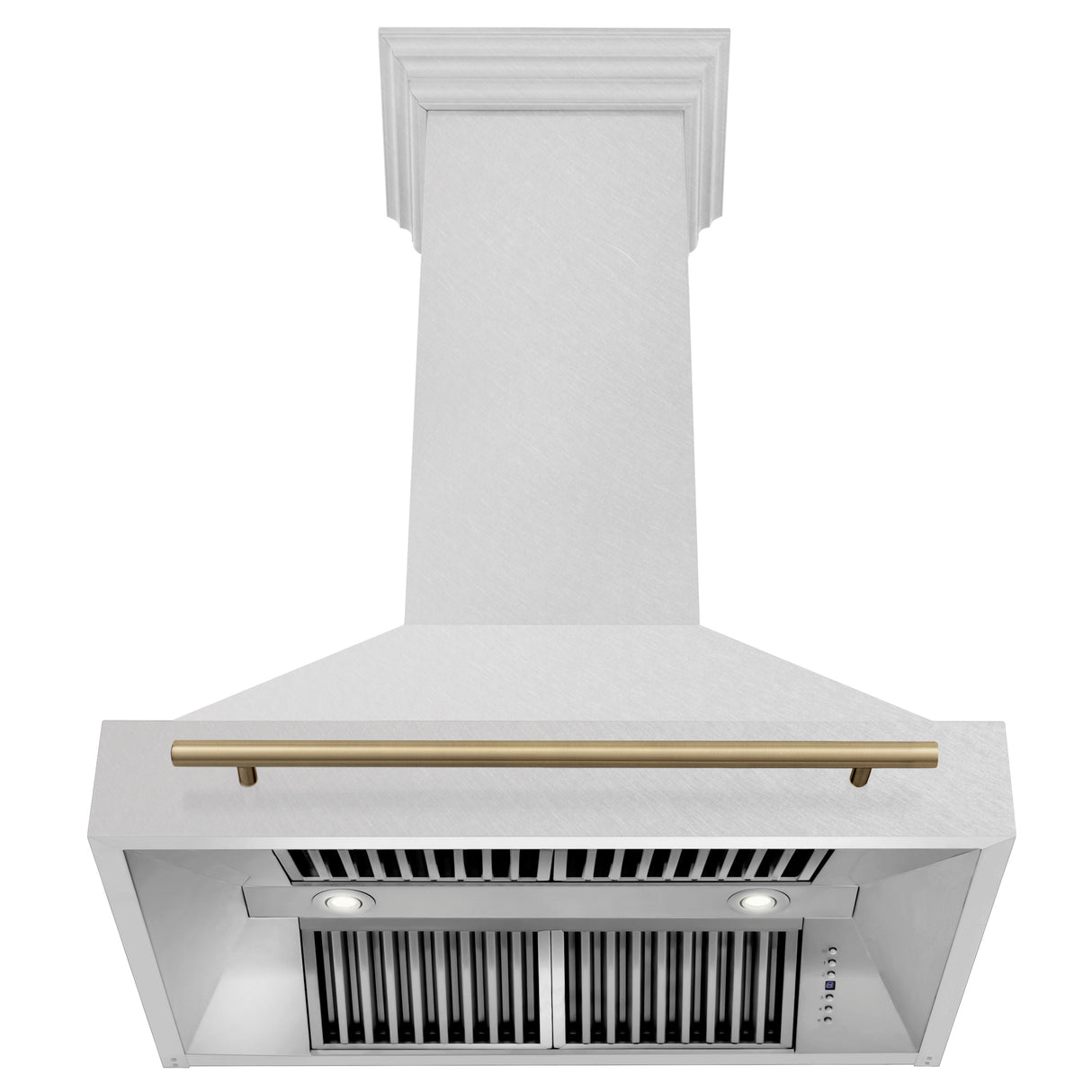 ZLINE 36" Autograph Edition Fingerprint Resistant Stainless Steel Range Hood with Gold Handle (8654SNZ-36-G)