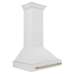 ZLINE 36" Autograph Edition Fingerprint Resistant Stainless Steel Range Hood with Gold Handle (8654SNZ-36-G)