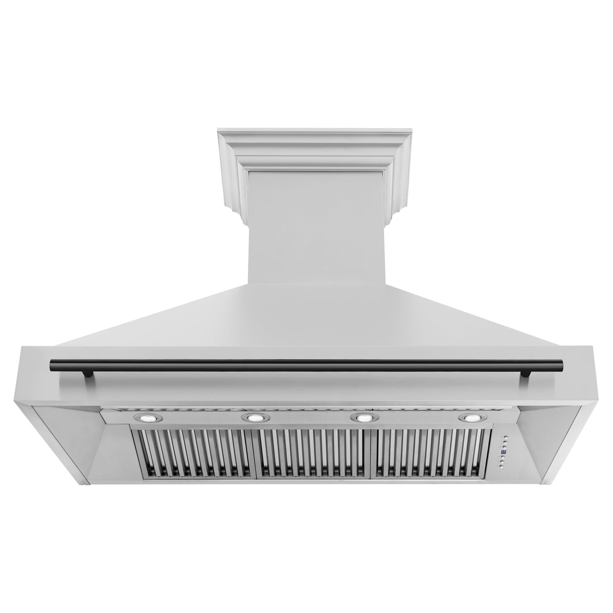 ZLINE 48" Autograph Edition Stainless Steel Range Hood with Stainless Steel Shell and Matte Black Handle (8654STZ-48-MB)