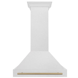 ZLINE 36" Autograph Edition Fingerprint Resistant Stainless Steel Range Hood with Gold Handle (8654SNZ-36-G)