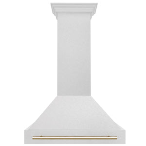 ZLINE 36" Autograph Edition Fingerprint Resistant Stainless Steel Range Hood with Gold Handle (8654SNZ-36-G)